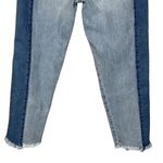 American Eagle  SZ 6 Vintage Hi-Rise Cropped Jeans Button-Fly Two-Tone Chewed Hem Photo 5