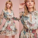 Anthropologie Hemant & Nandita Floral Smocked Waisted Long Sleeve Dress Photo 1