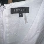 1. State  V-Neck Ring Cutout Romper in Ultra white NWT Size XL Linen Mix Photo 6