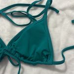 Wild Fable New Women’s Triangle String Bikini Top Teal Green Ribbed Size Small Photo 7