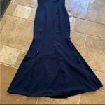 Dress the Population  Alejandra Sweetheart Sleeveless Long Dress w/ Slit Navy M Photo 5