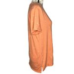 a.n.a  LARGE Orange Gold Pink Star Print Short Sleeve V-Neck Tee Shirt Top Photo 2