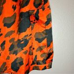ASOS orange satin animal print cargo utility mini skirt size small 4 Photo 7