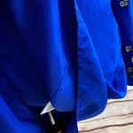 Badgley Mischka  Mark & James Royal Blue Beaded Long Sleeve Dress, Size Medium Photo 8