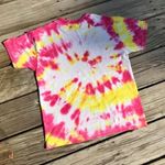 Hanes PINK AND YELLOW SWIRL TIE DYE T-SHIRT Photo 0