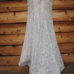 Mac Duggal  79264 Blue Embroidered Applique Feathered One Shoulder Trumpet Gown Photo 15