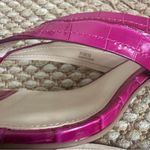 Vince Camuto VV Saresta Deep Magenta Croc Embossed Heeled Sandals Photo 3
