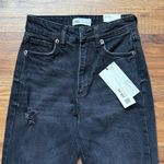 ZARA  Women’s High Rise Ankle Length Slim Distressed Black Jeans Size 2 NWT Photo 4
