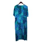 Avenue Women Maxi Dress Back Zip Gauzy High Waist Abstract Whimsy Aztec Colorful Photo 2