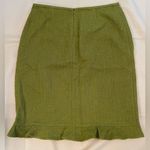 August Silk Jared Ross an  Company green wool blend pencil skirt with ruffle hem. Photo 3