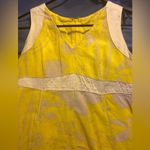 Yellow and beige gorgeous floral dress with slip liner Photo 3