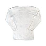 Vintage 90s Sellecca Embroidered Floral Pearl Sweater Size Small White Photo 2