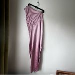 Petal and Pup Nadia One Shoulder Dusty Rose Pink Satin Maxi Dress 10 Photo 12