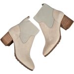 Violet & Red Loaded Knit Cuff Bootie Side Zip Heeled Tan 9.5 Photo 0