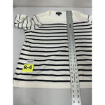 Lands' End Womans Pullover Sweater White Blue Stripe 2 X 20W-22W 3/4 Sleeve Photo 6