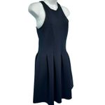 Alexander Wang  Navy Blue Black Pleated Neoprene Scuba Mini Racerback Dress sz S Photo 8