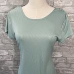 RVCA  Wallflower Mint Blue Backless Bodycon Shirt Dress Photo 3