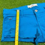 Hollister Y2K  Turquoise Super Low Rise Denim Micro Mini Booty Shorts Festival Photo 4