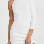 IRO Aurora white one sleeve ribbed bodycon mini dress size xxs Photo 0