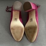 White House | Black Market WHBM Bethanny Heels Pink Suede Chunky Block Heel Ankle Strap Women’s Size 8.5 Photo 4
