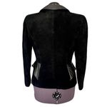 Vintage 80s Outerwear by Phoenix Black Suede and Leather Trim Jacket, Size 5 Photo 3