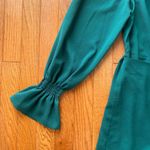 forest green ruffle long sleeve dress Size M Photo 4
