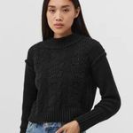 Free People NWT Bell Song Knit Pullover Sweater in Black Sz XS Photo 0