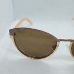 None Tan & Gold Sunglasses Photo 5