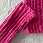 Handmade Pink Crochet Fingerless Gloves Photo 5