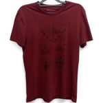 Banana Republic  Graphic Men’s Burgundy Nautical Helm Tshirt Size Medium Photo 0
