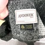 Vintage Andover Wool Black and White Tweed Fur Trim Jacket Size XXL Photo 2