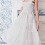 Hill House 💕💕 The Ellie Nap Dress ~ White with Blue Swiss Dots Large Photo 0