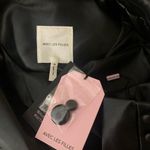 Avec Les Filles Oversized Faux Leather Blazer Jacket in Black Size Medium Photo 3