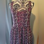 Bebop  Dress Floral A-Line Empire Waist Sleeveless w/ Pockets Above Knee Mini L Photo 3