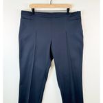 Akris  Punto Womens Dress Pants Blue Side Zip Stretch Slacks Trousers Size 16 Photo 3