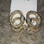 ALDO Two Crystal Snake Serpent Reptile Green Eyes Earrings And Resin Clip Photo 2