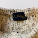 VTG Acorn 100% British Wool Aran Cable Knit Size Large Fisherman Sweater Unisex Photo 3