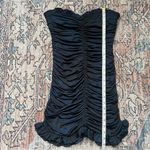 Lucy in the Sky Metallic Ruched Strapless Dress in Navy Size Medium Photo 5