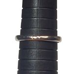 Silver Tone Ring Rhinestone Sz 9 Minimalist Basic Photo 4