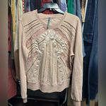 Anthropologie Beaded Bow Sweatshirt in Pink Retail $138 Photo 5