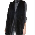 Vince Rex Rabbit Fur Drape Front Sweater Vest S Photo 1
