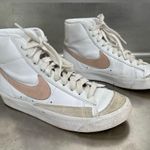 Nike  Women’s White and Pink Blazer High Top Sneakers - Size 7 - VGUC Photo 0