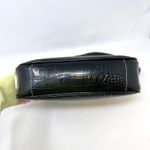 Liz Claiborne Vintage Croc Embossed Shoulder Bag Black Photo 6
