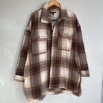 Banana Republic  Brown Plaid Long Sleeve Button Down Shirt‎ Jacket XL Shacket Photo 2