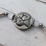 Stretch Bracelet Silver Tone with Cherub Charm Photo 5