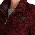 Pendleton  Burgundy Fuzzy Furry Zip Jacket Medium Photo 2