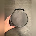 NEW Mary Kay Charcoal Gray Round Structured Makeup Bag Cosmetic Case with Mirror Photo 2