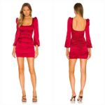 MORE TO COME Blaire Mini Dress in Wine Small Red Photo 1