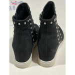 ALDO Womans 6.5 M Black Suede With Studs Pull on Ankle Sneakers Photo 4