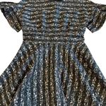 Jill Stuart Jill  Printed Ruffled-Sleeve Dress Black Pink Size 8 Women's NWOT Photo 5